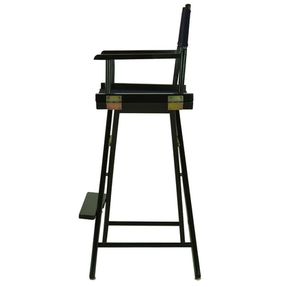 30" Director's Chair Black Frame-Navy Blue Canvas