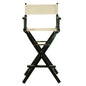 30" Director's Chair Black Frame-Natural/Wheat Canvas