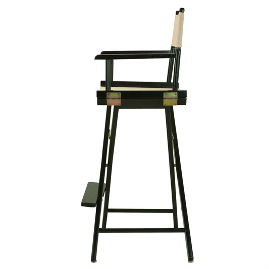 30" Director's Chair Black Frame-Natural/Wheat Canvas