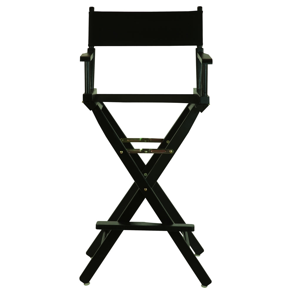30" Director's Chair Black Frame-Black Canvas