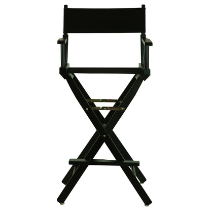 30" Director's Chair Black Frame-Black Canvas