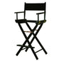 30" Director's Chair Black Frame-Black Canvas
