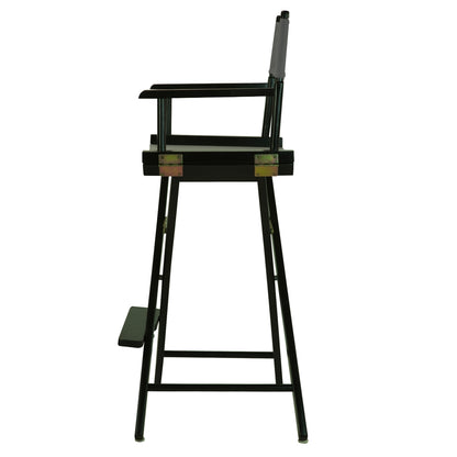 30" Director's Chair Black Frame-Gray Canvas
