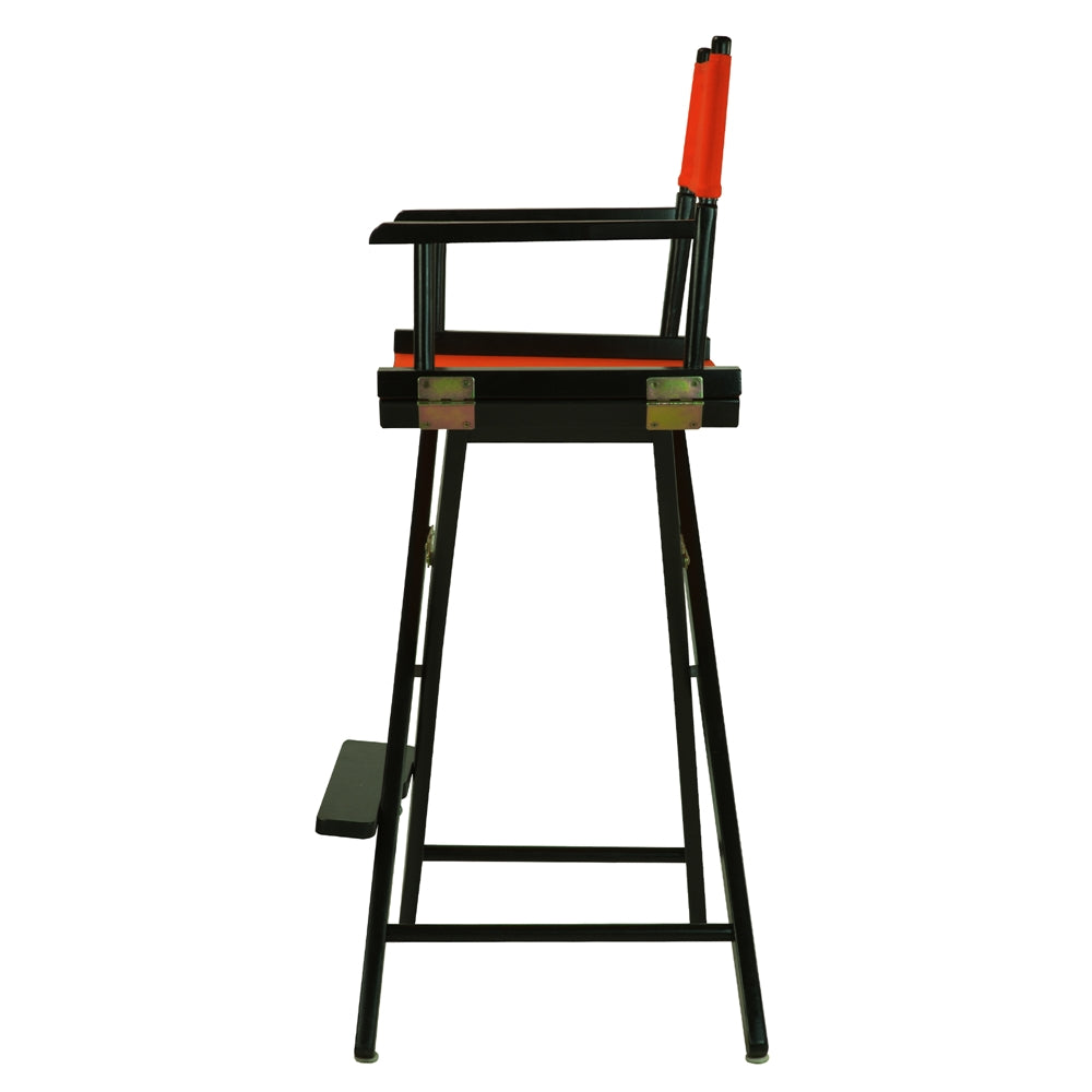 30" Director's Chair Black Frame-Orange Canvas