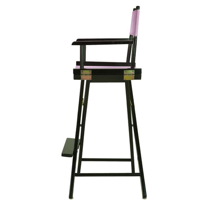 30" Director's Chair Black Frame-Pink Canvas