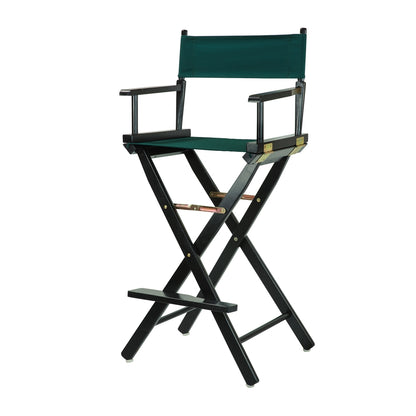 30" Director's Chair Black Frame-Hunter Green Canvas