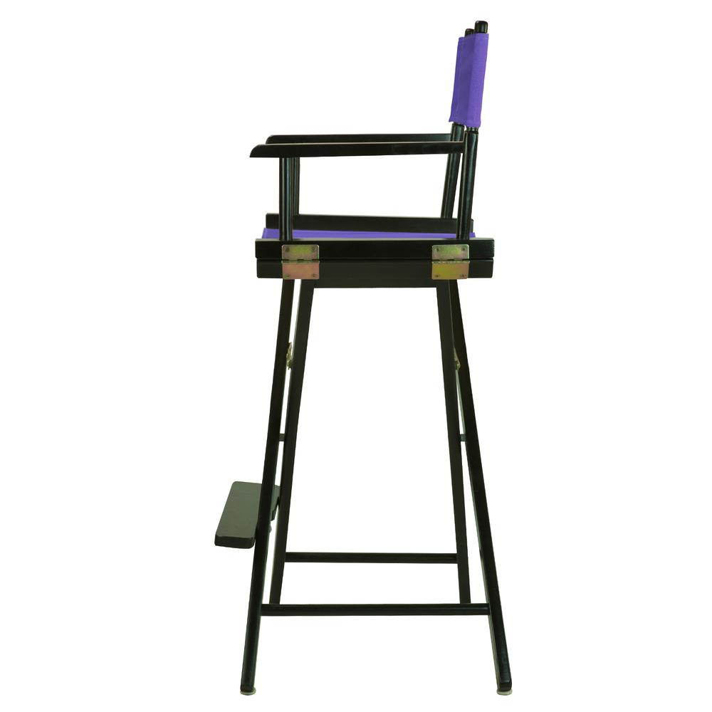 30" Director's Chair Black Frame-Purple Canvas