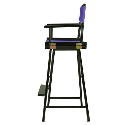 30" Director's Chair Black Frame-Purple Canvas