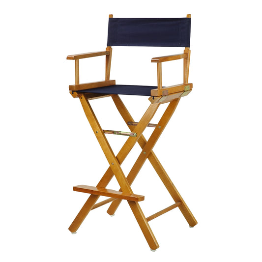 30" Director's Chair Honey Oak Frame-Navy Blue Canvas