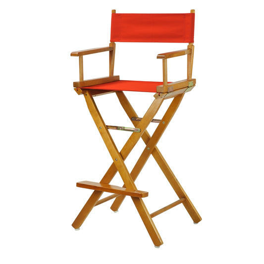 30" Director's Chair Honey Oak Frame-Red Canvas
