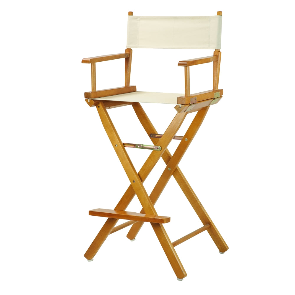 30" Director's Chair Honey Oak Frame-Natural/Wheat Canvas