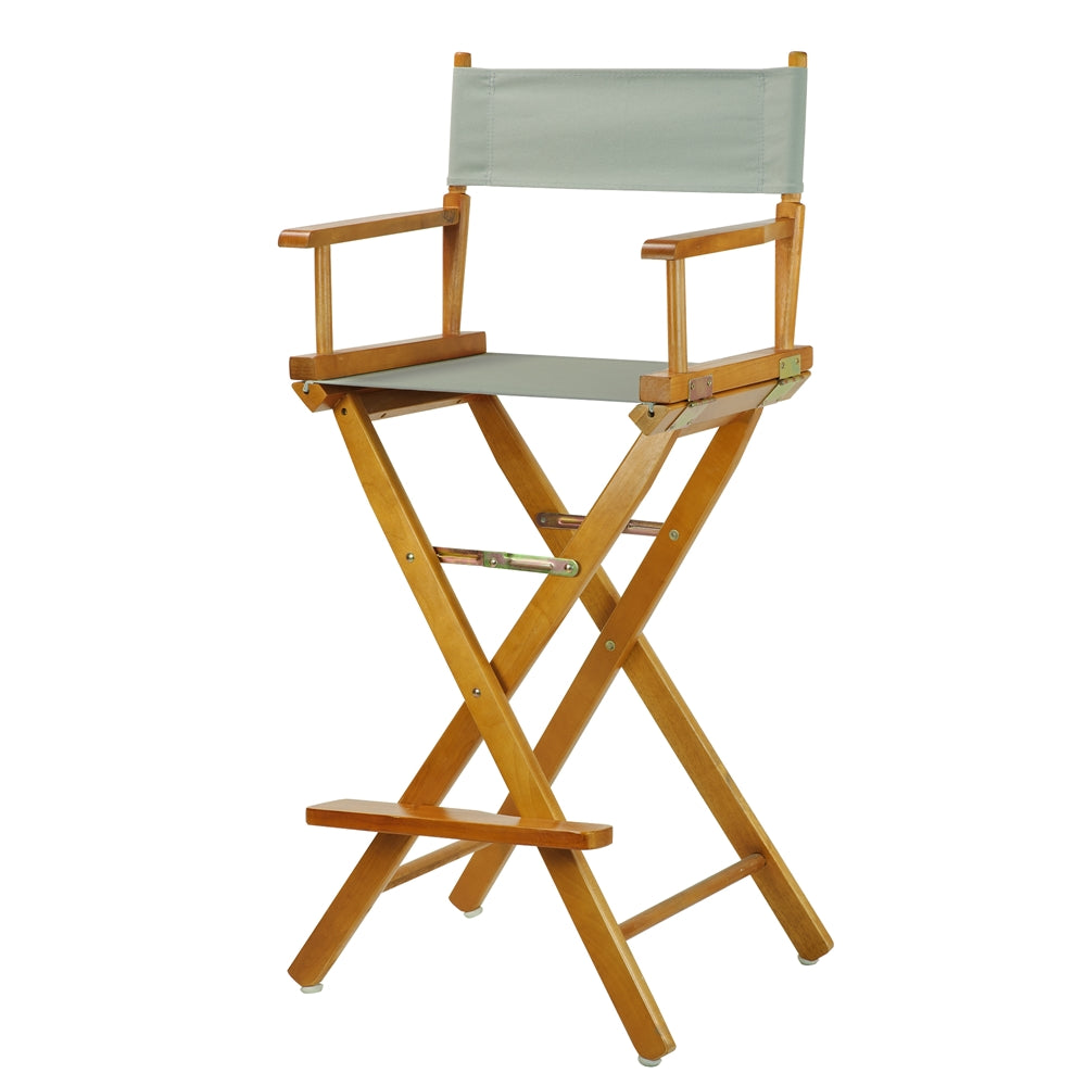 30" Director's Chair Honey Oak Frame-Gray Canvas