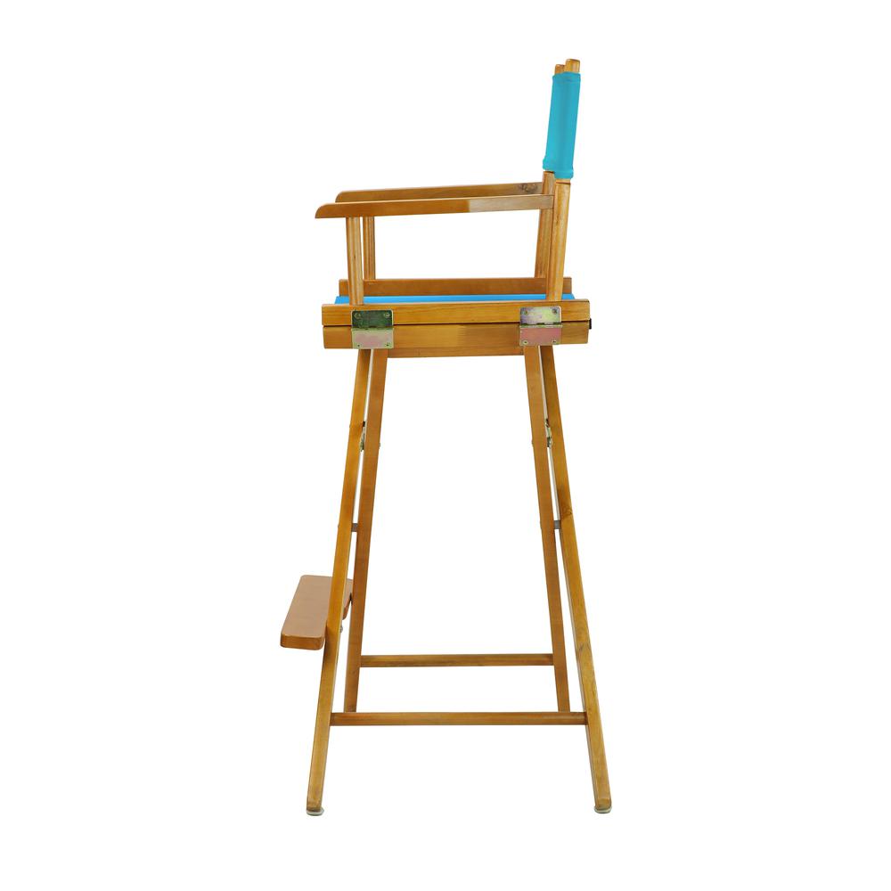 30" Director's Chair Honey Oak Frame-Turquoise Canvas