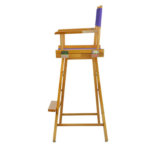 30" Director's Chair Honey Oak Frame-Purple Canvas