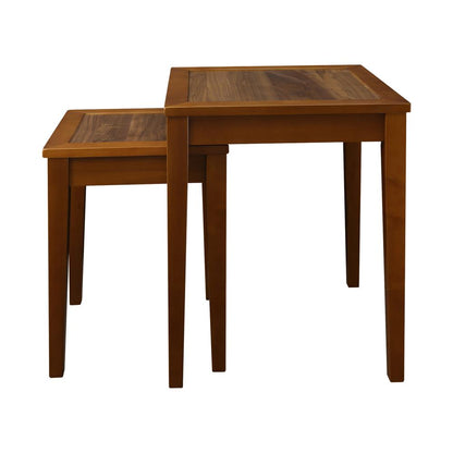 Lincoln Nesting End Tables with Concealed Compartment, Solid American Walnut Top