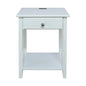 Night Owl Nightstand with USB Port-White