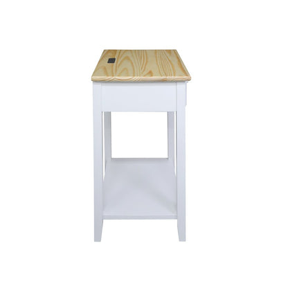 Night Owl Nightstand with USB Port - Natural White