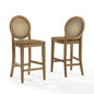 Katia 2-Piece Cane-Back Counter Stool Set - 2 Cane-Back Counter Stools