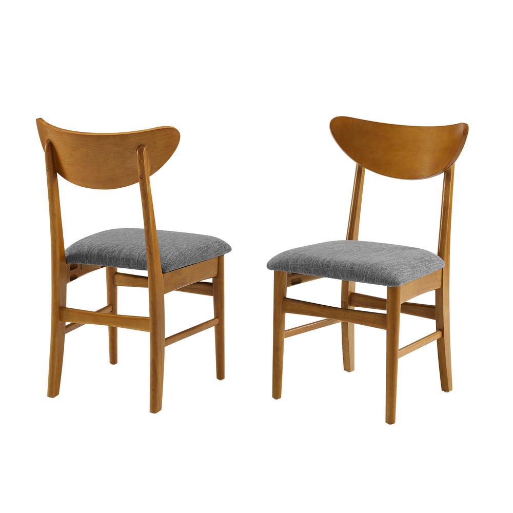 Landon 2-Piece Wood Dining Chairs W/Upholstered Seat - 2 Wood Back Chairs