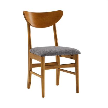Landon 2-Piece Wood Dining Chairs W/Upholstered Seat - 2 Wood Back Chairs