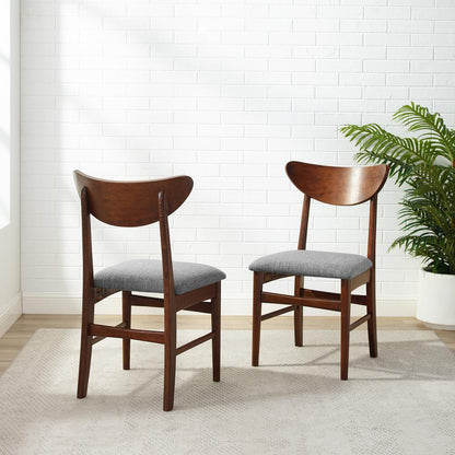 Landon 2-Piece Wood Dining Chairs W/Upholstered Seat - 2 Wood Back Chairs