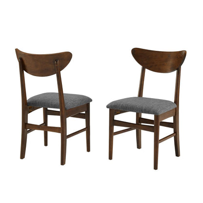 Landon 2-Piece Wood Dining Chairs W/Upholstered Seat - 2 Wood Back Chairs