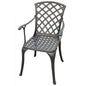 Sedona 2Pc High Back Cast Aluminum Outdoor Chair Set - 2 High Back Armchairs