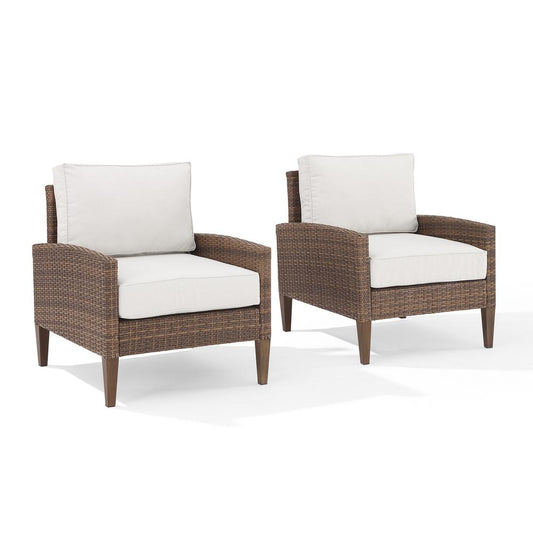 Capella 2Pc Wicker Outdoor Chair Set - 2 Armchairs