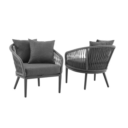 Dover 2Pc Indoor Outdoor Chair Set - 2 Armchairs