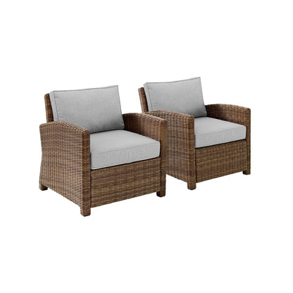 Bradenton 2Pc Wicker Outdoor Chair Set - 2 Armchairs