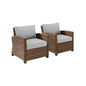 Bradenton 2Pc Wicker Outdoor Chair Set - 2 Armchairs