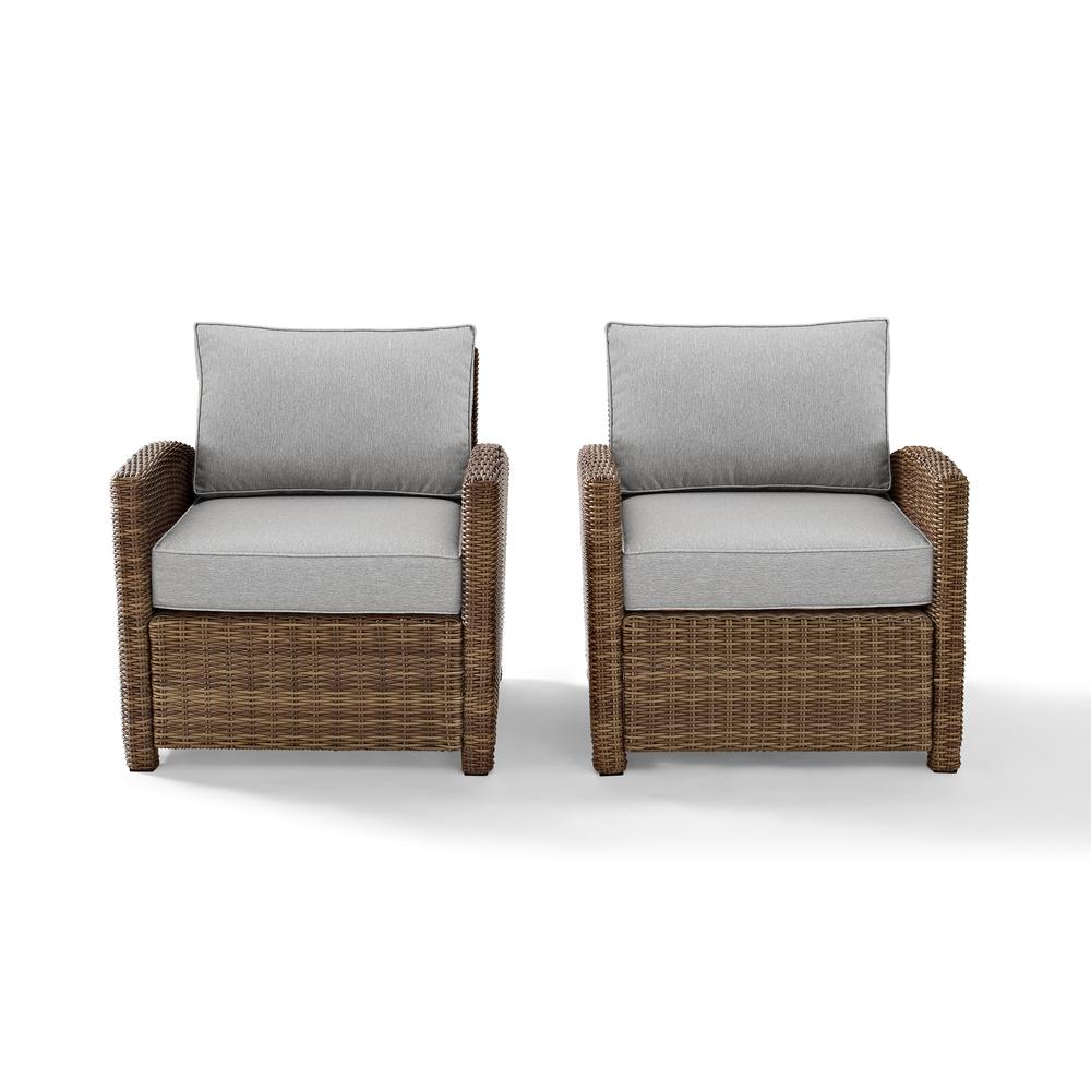 Bradenton 2Pc Wicker Outdoor Chair Set - 2 Armchairs