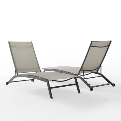 Weaver 2-Piece Outdoor Chaise Lounge Set - 2 Lounge Chairs