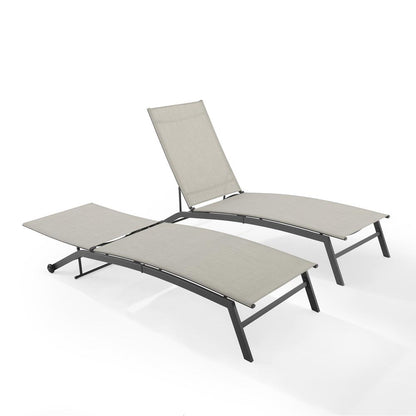 Weaver 2-Piece Outdoor Chaise Lounge Set - 2 Lounge Chairs