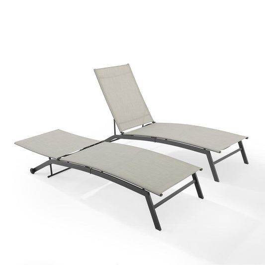 Weaver 2-Piece Outdoor Chaise Lounge Set - 2 Lounge Chairs