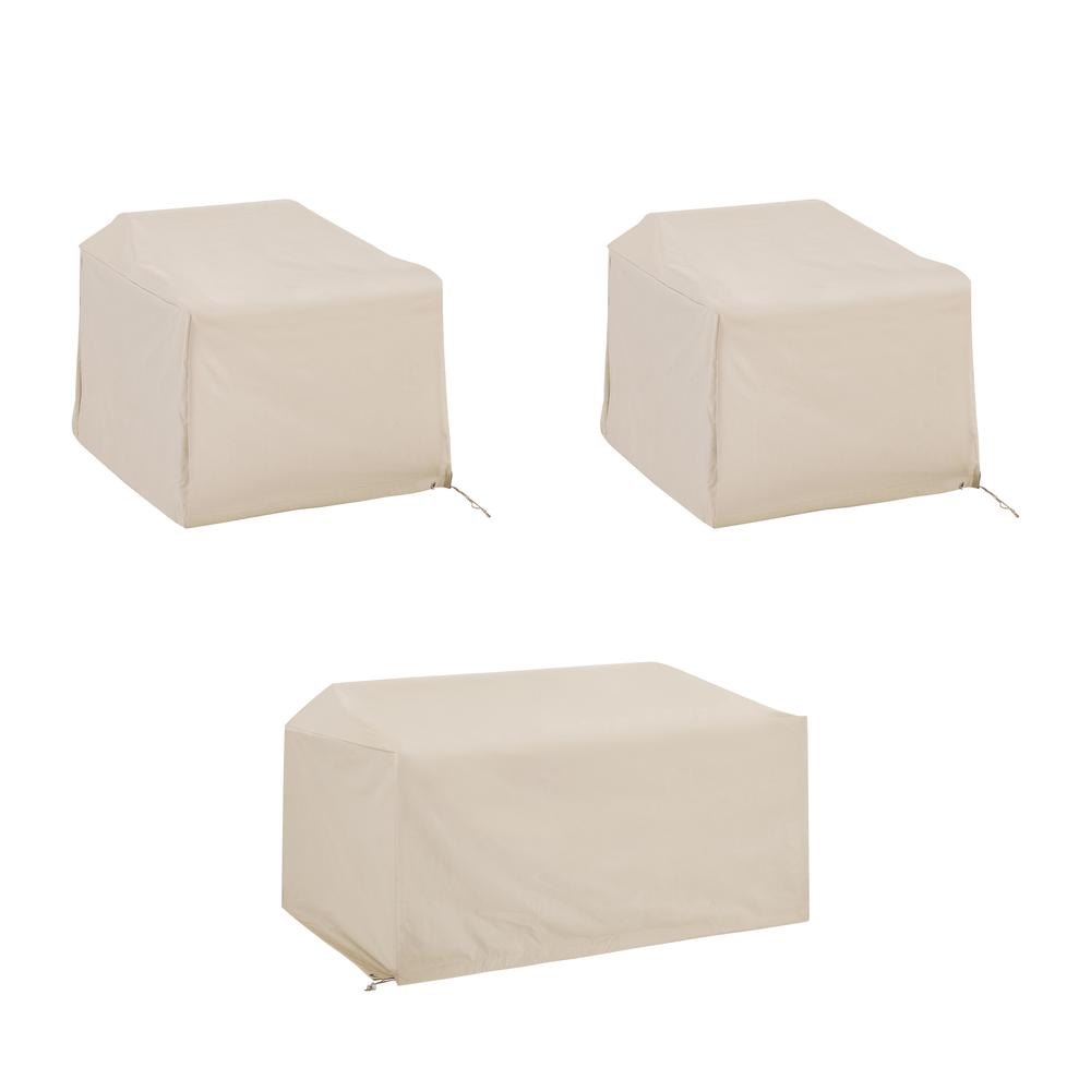 3Pc Outdoor Furniture Cover Set - Loveseat & 2 Chairs