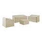4Pc Outdoor Furniture Cover Set, Loveseat, Sofa, Square Table/Ottoman, Arm Chair