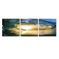 SENIK Wave 3-Panel MDF Framed Photography Triptych Print, 72 x 24-in