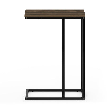 CAMNUS Night Stand, C-shape Nightstand, Metal Frame Side Table, Columbia Walnut