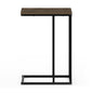 CAMNUS Night Stand, C-shape Nightstand, Metal Frame Side Table, Columbia Walnut