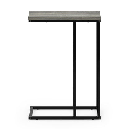 CAMNUS Night Stand, C-shape Nightstand, Metal Frame Side Table, French Oak Grey