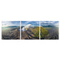 SeniA Gunung Bromo 3-Panel MDF Framed Photography Triptych Print, 48 x 16-inch