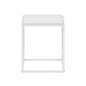 MORETTI Night Stand, 1-Tier Stackable Metal Frame Nightstand, Solid White