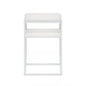 MORETTI Night Stand, 2-Tier with Open Shelf, Solid White