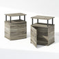 Tidur Utility Design Nightstand, Bedside Table, Black, Set of 2