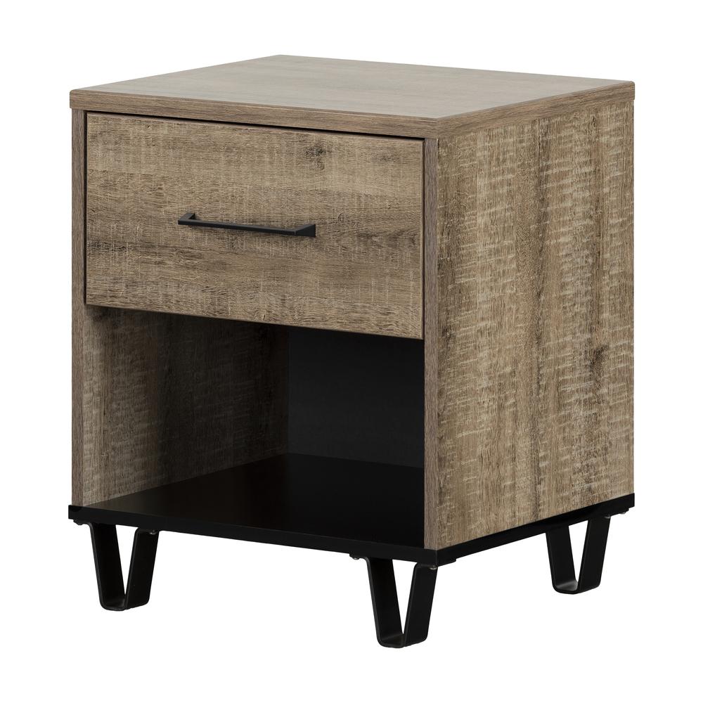 Arlen 1-Drawer Nightstand, Weathered Oak
