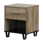 Arlen 1-Drawer Nightstand, Weathered Oak