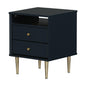 Dylane 2-Drawer Nightstand, Navy Blue