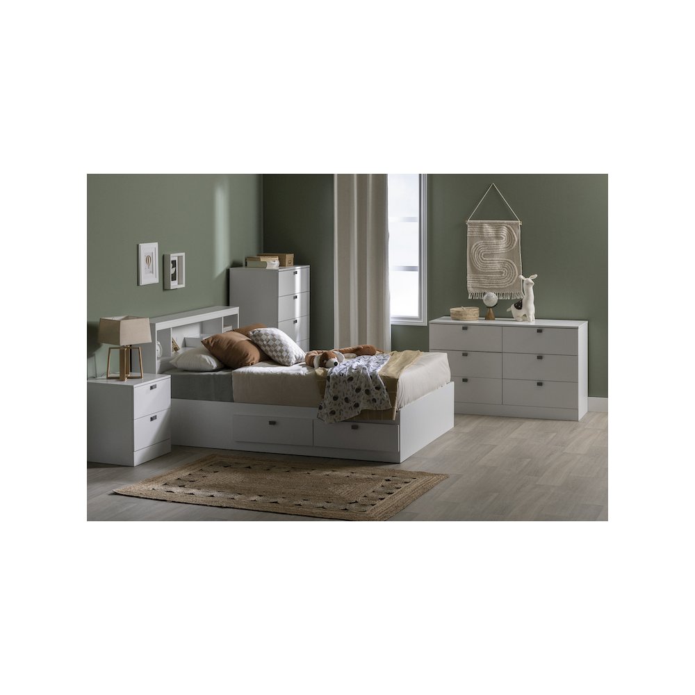 Spark Nightstand, Pure White