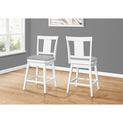 Bar Stool, Set Of 2, Swivel, Counter Height, Kitchen